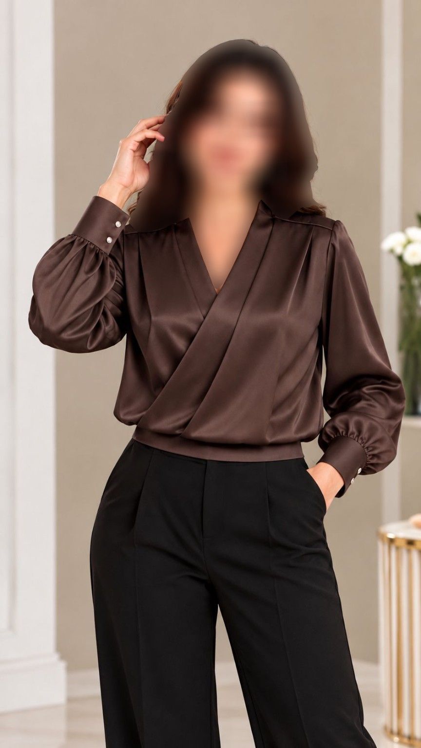  شومیز ساتن زنانه 