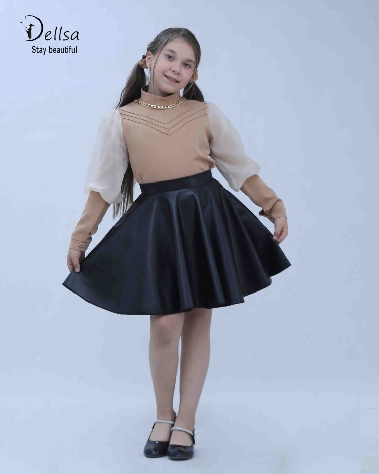 شومیز دخترانه استین تور