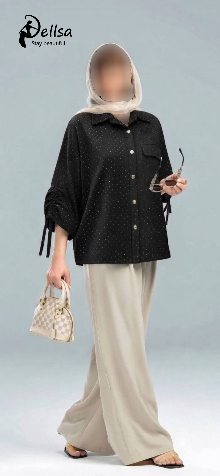  شومیز زنانه نگین دار 