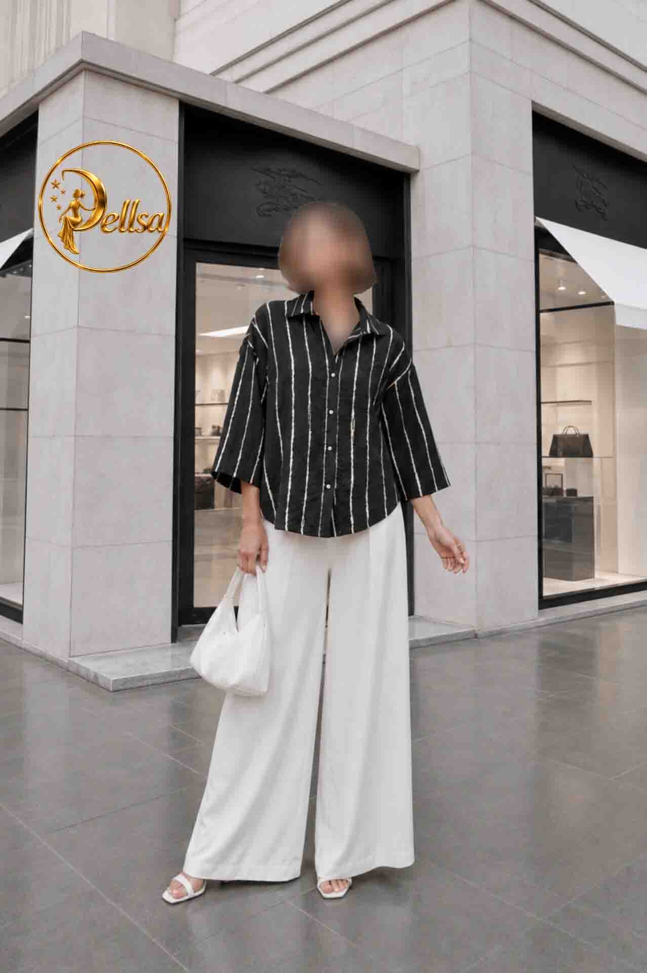  شومیز زنانه راه راه 