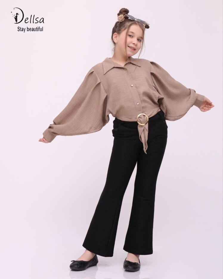 شومیز دخترانه آستین کیمونو